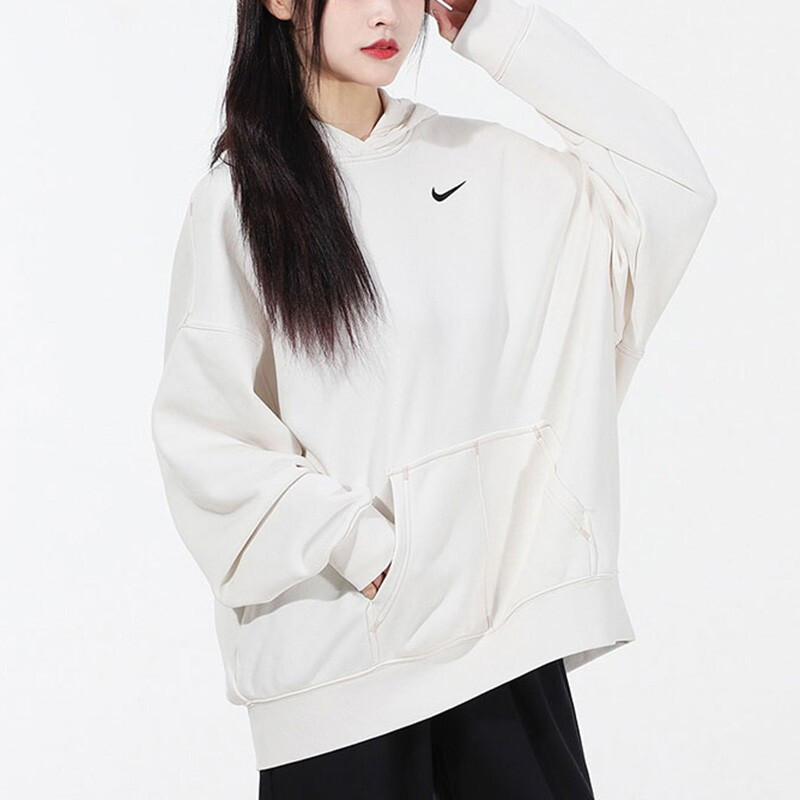 NIKE耐克卫衣女上衣2022春季新款长袖连帽运动休闲套头衫DM6202