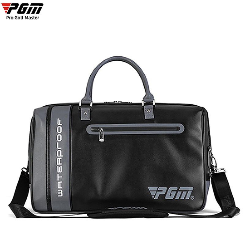 PGM高尔夫衣物包时尚男士超纤皮防水衣服包大容量独立鞋袋收纳袋