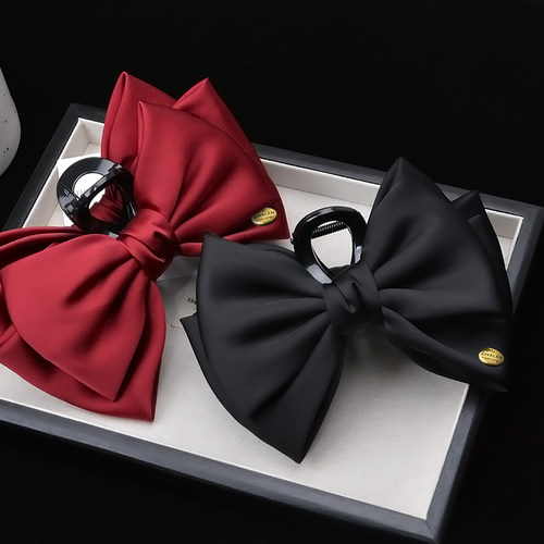 夕萱鲨鱼夹亚克力法式蝴蝶结