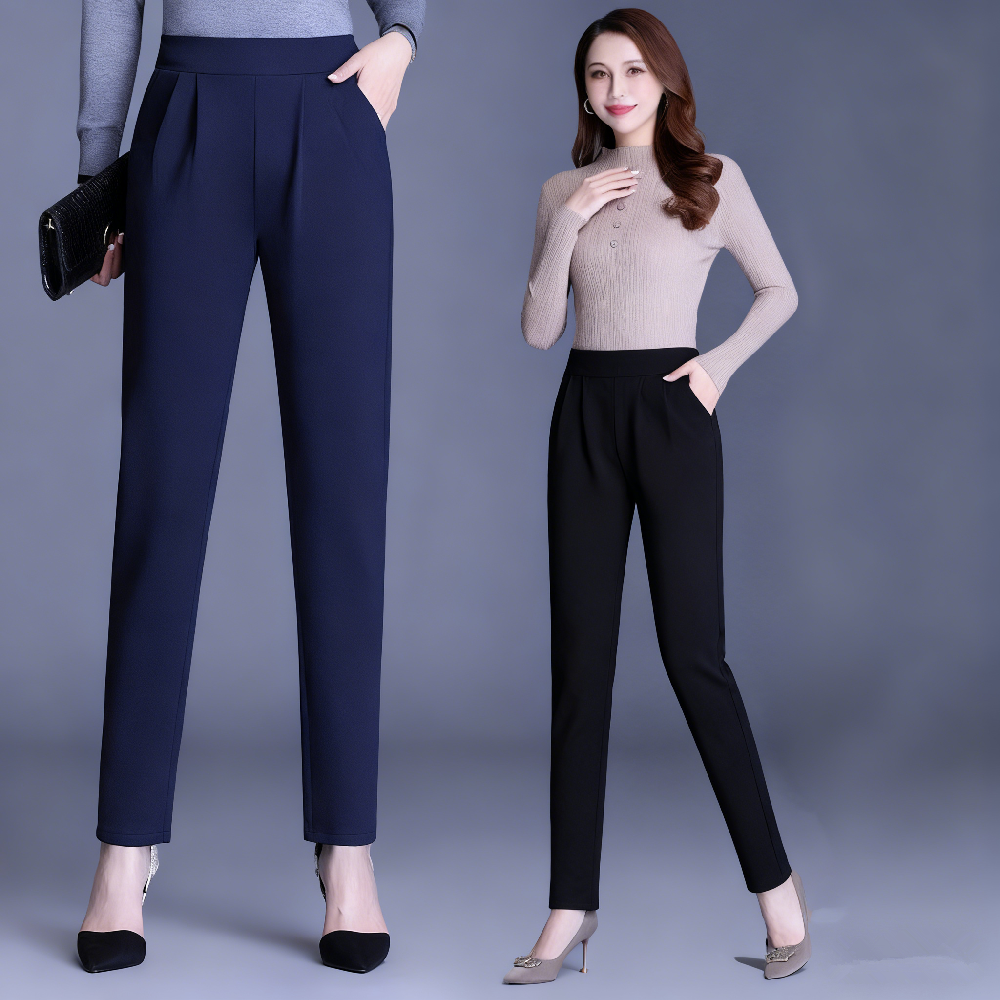 哈伦裤女秋冬季加绒加厚高腰大码中年妈妈宽松显瘦垂坠感休闲裤子,女装/女士精品,休闲裤,淘宝优惠券,粉丝福利购,淘宝优惠卷