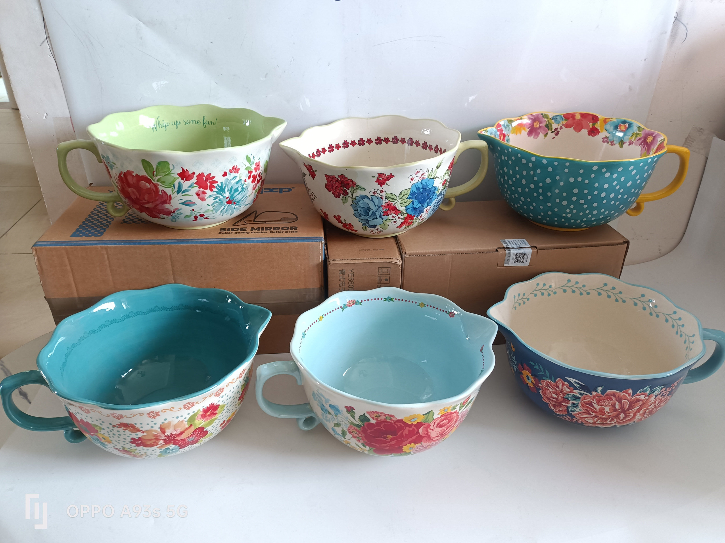 先锋女人出口微瑕陶瓷盘碗杯碟不规则餐具超大和面打蛋烘焙引流盆