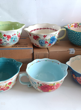 先锋女人出口微瑕陶瓷盘碗杯碟不规则餐具超大和面打蛋烘焙引流盆