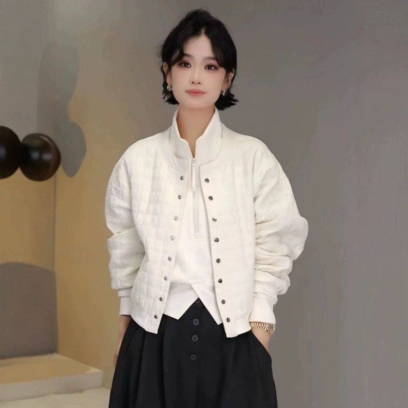2026格菱形棉服上衣外套小个子