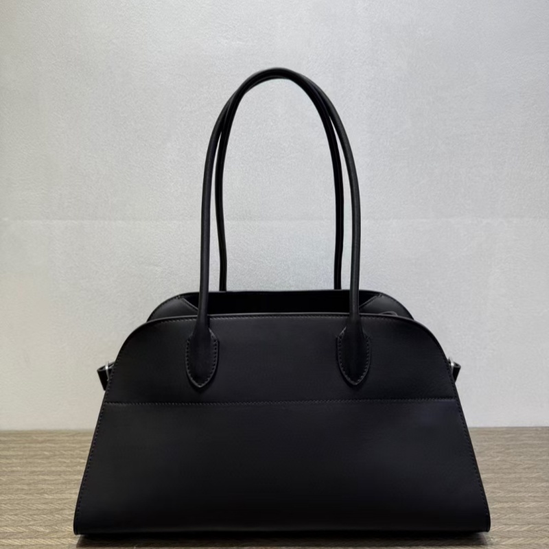 马鞍皮全钢五金长柄托特包