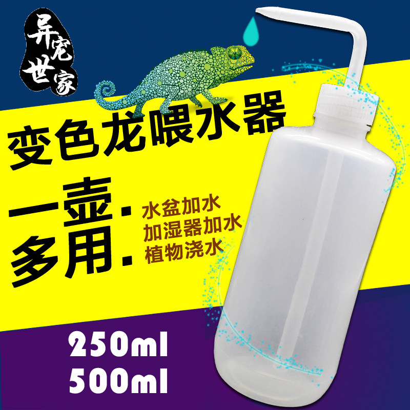 爬虫补水多肉植物浇花器弯嘴弯头浇滴水壶变色龙喂水滴水器