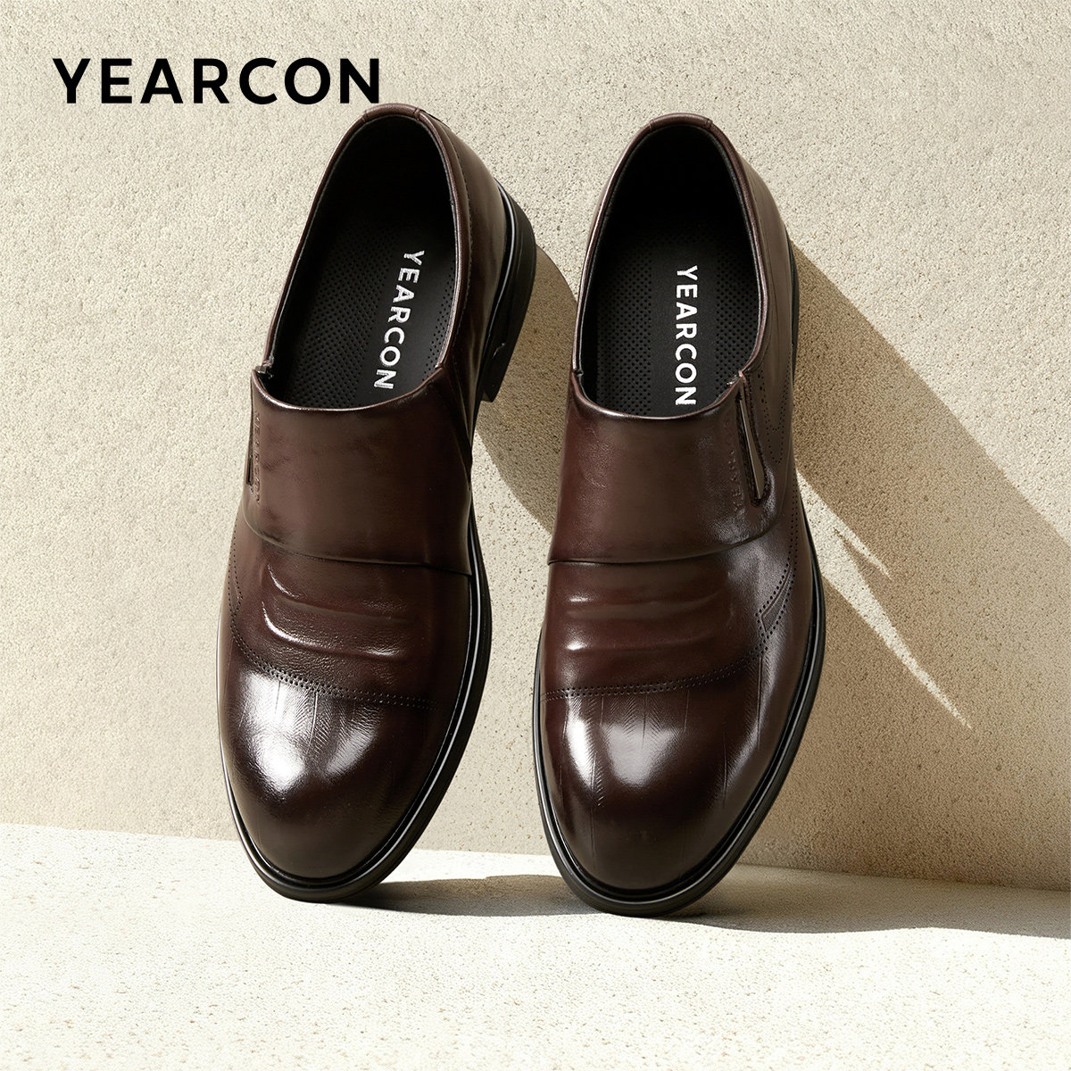 意尔康男鞋2026春季新款真皮商务正装西装皮鞋英伦男士单鞋一脚蹬,流行男鞋,正装皮鞋,淘宝优惠券,粉丝福利购,淘宝优惠卷