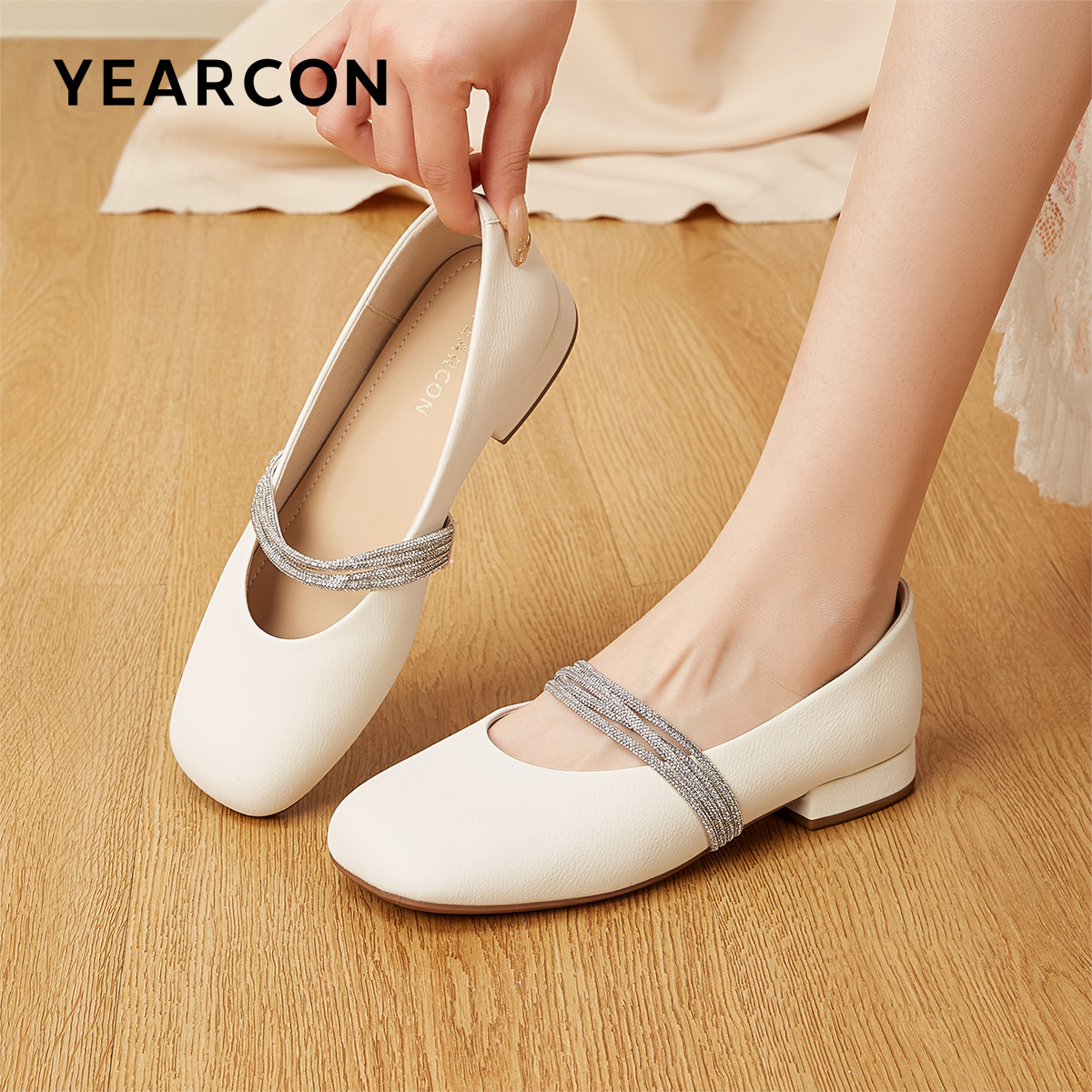 意尔康女鞋玛丽珍鞋仙女风气质