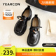 配裙子单鞋 意尔康女鞋 女士厚底英伦学院风小皮鞋 乐福鞋 2026春季