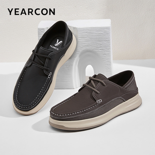 男士 袋鼠鞋 复古软底轻便男式 意尔康男鞋 鞋 商务休闲皮鞋 工装 春秋季