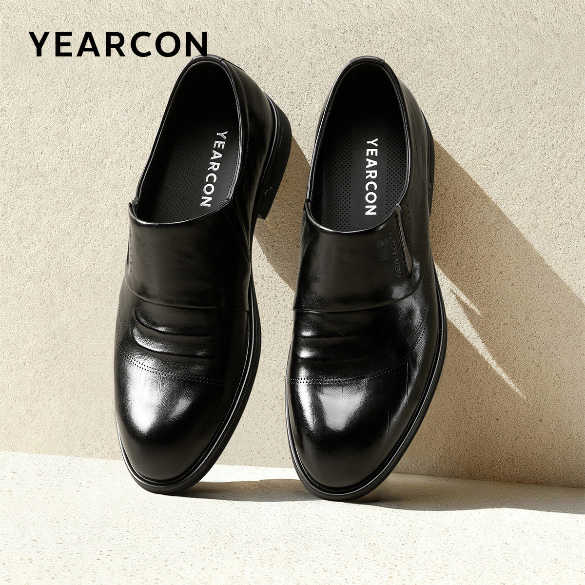 意尔康男鞋2026春季新款真皮商务正装西装皮鞋英伦男士休闲一脚蹬