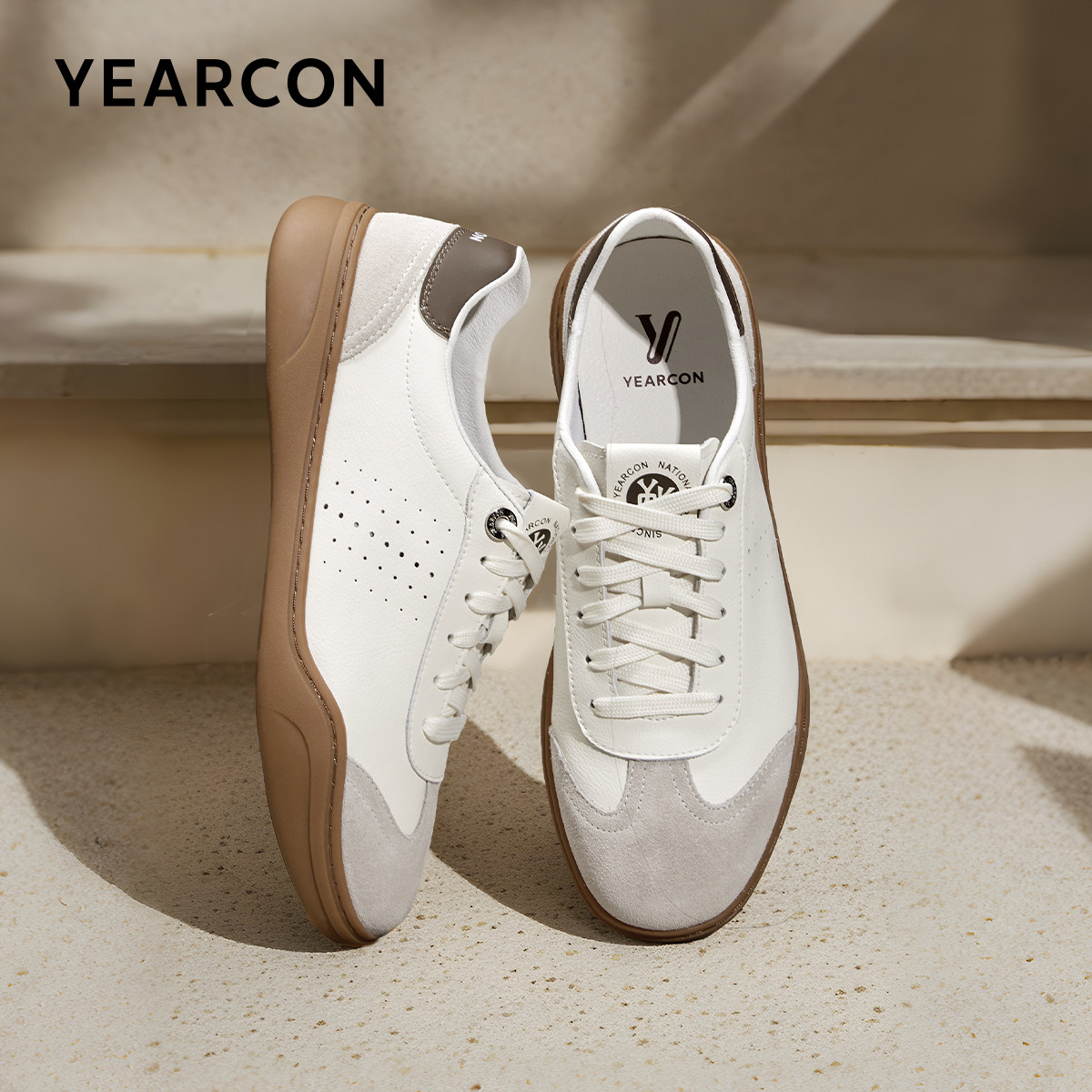 意尔康男鞋夏季阿甘德训鞋薄款透气休闲板鞋美式高街轻便软底舒适