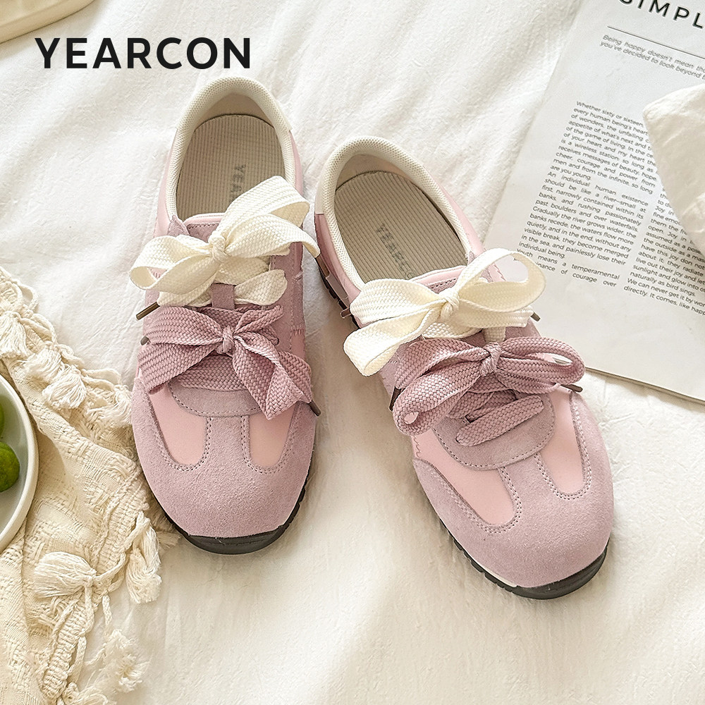 意尔康女鞋春秋季平底芭蕾德训鞋软底运动休闲女士单鞋英伦风