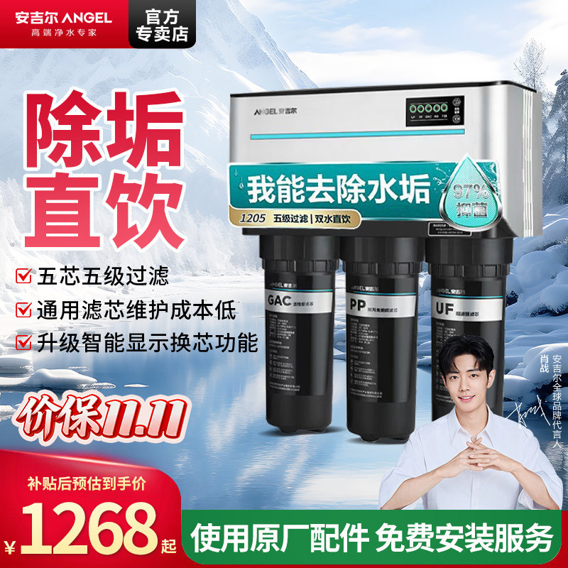 安吉尔直饮净水器无阻垢剂通用芯