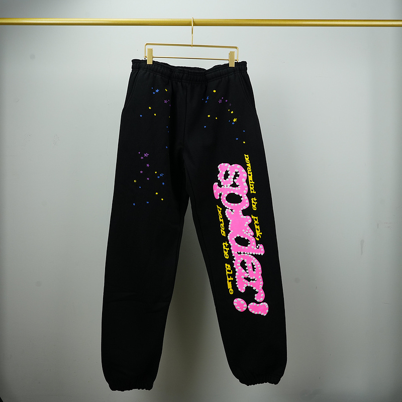 thumbnail for Pink foam trendy drawstring sweatpants