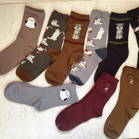 日单竹纤维无骨拼合秋冬中筒女袜