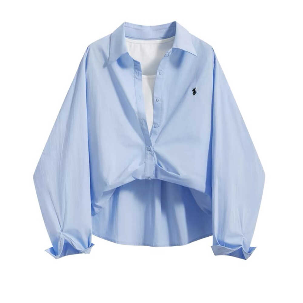 JANUARY假两件衬衫秋新款长袖