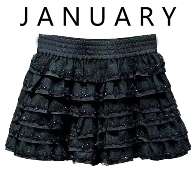 甜美蕾丝花边蛋糕裙短裙女夏百搭