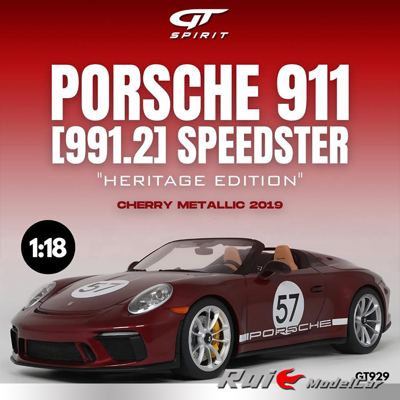 预1:18 GT Spirit保时捷Porsche  911 Speedster敞篷2019汽车模型