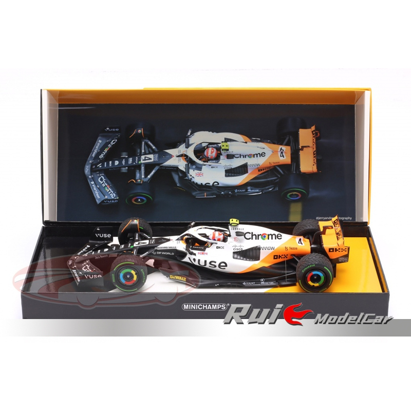 [礼盒版]1:18迷你切诺里斯麦克拉伦MCL60摩纳哥F1大奖赛汽车模型