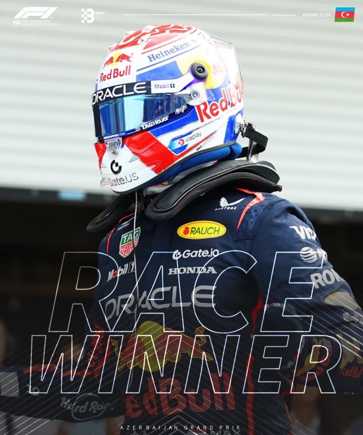 预1:18/43 维斯塔潘官网版 红牛F1 2025阿塞拜疆大奖赛夺冠车模