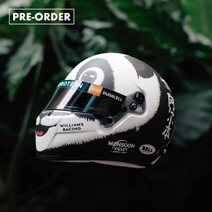 预1:2 Bell阿尔本2024中国站F1威廉姆斯FW46熊猫头盔模型摆件收藏
