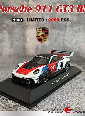 1:43 保时捷原厂Porsche 911 992 GT3 RN 限量跑车树脂汽车模型