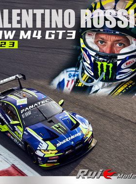 特价 预1:18迷你切宝马M4 GT3 2023罗西赛车人偶车模摆件