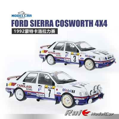 预1:18 MCG福特Sierra Cosworth 4x4 1992蒙特卡洛拉力赛汽车模型