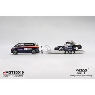 预1:64 MINIGT 保时捷911 Dakar #718 大众越野主题套装车模收藏
