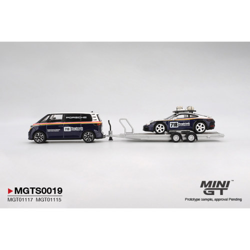 1:64 MINIGT 保时捷911 Dakar #718 大众越野主题套装车模收藏