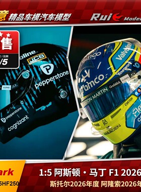预Spark1:5阿斯顿·马丁AMR26 2026年度阿隆索斯托尔F1头盔模型