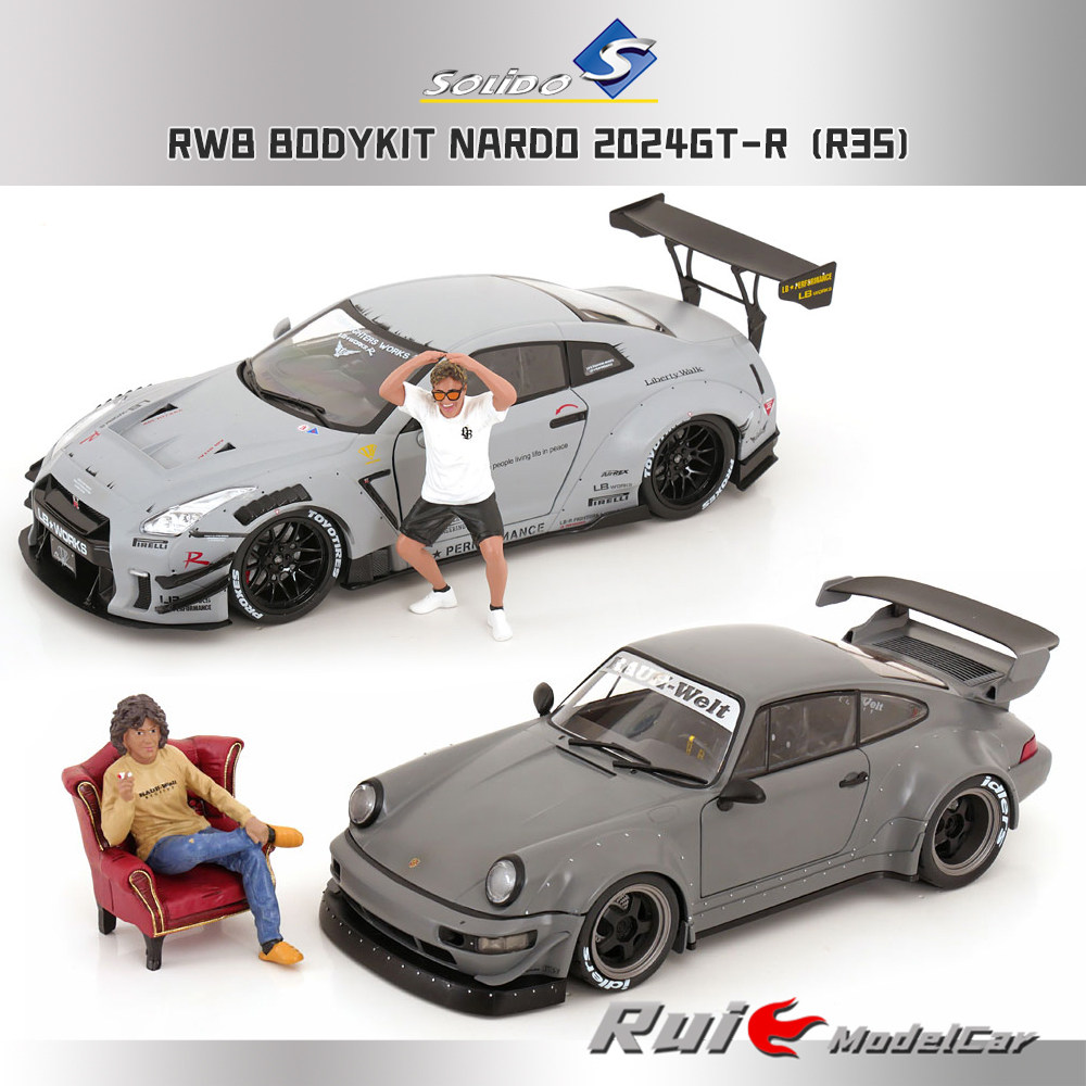 预1:18 索立德合金跑车套装RWB NARDO GT-R R35 LBWK汽车模型图片