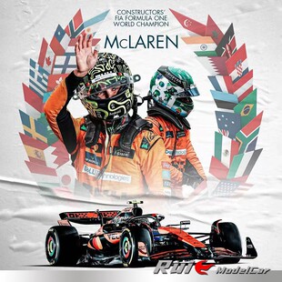 现货1:18 Spark 诺里斯阿布扎比夺冠 迈凯伦2024车模