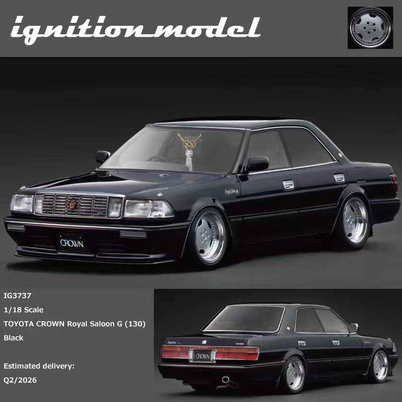 现1:18 IG 丰田TOYOTA CROWN Royal Saloon G (130) 车模收藏