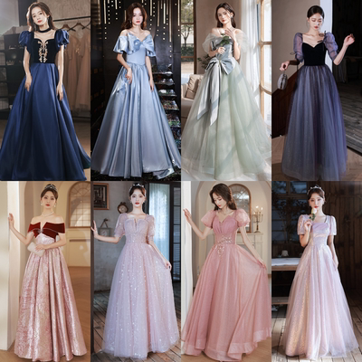 高级感拖尾显瘦年会礼服