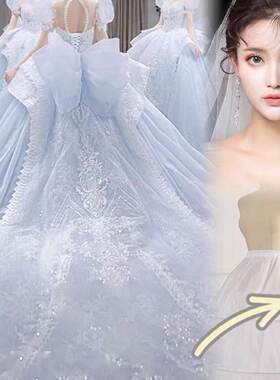 出租赁主婚纱2026新款白色公主梦幻新娘结婚长拖尾奢华超仙新空婚