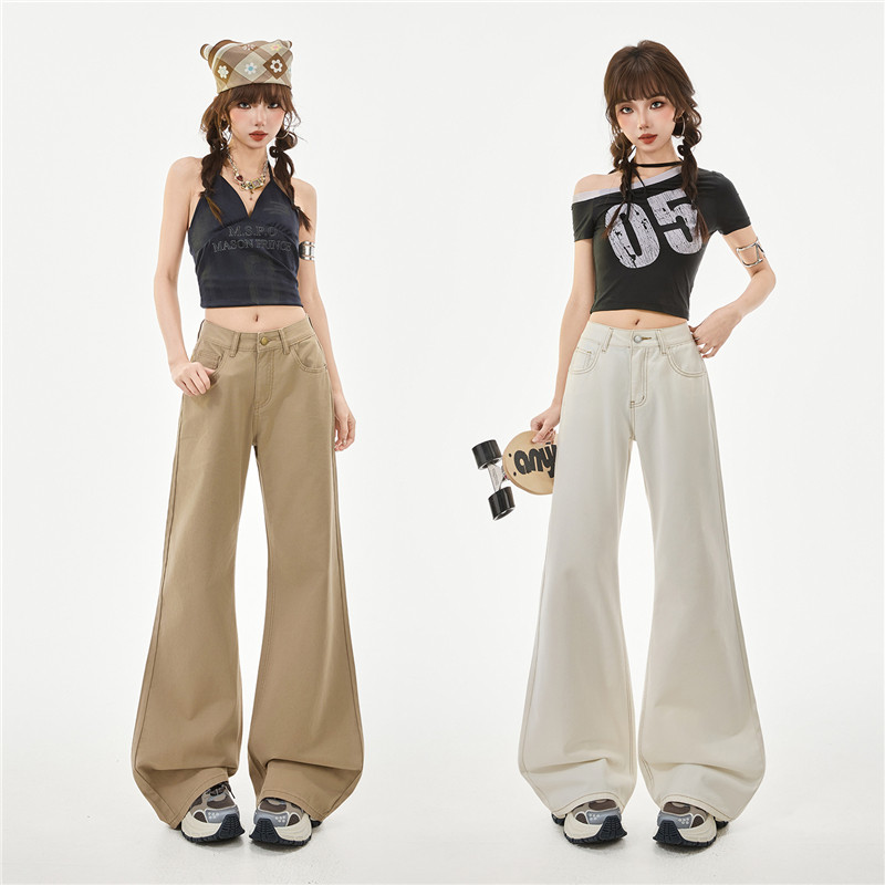 妈个鸡妈MGJM美式复古高街微喇不贴腿牛仔裤男女个性翻盖口袋宽松,男装,休闲裤,淘宝优惠券,粉丝福利购,淘宝优惠卷