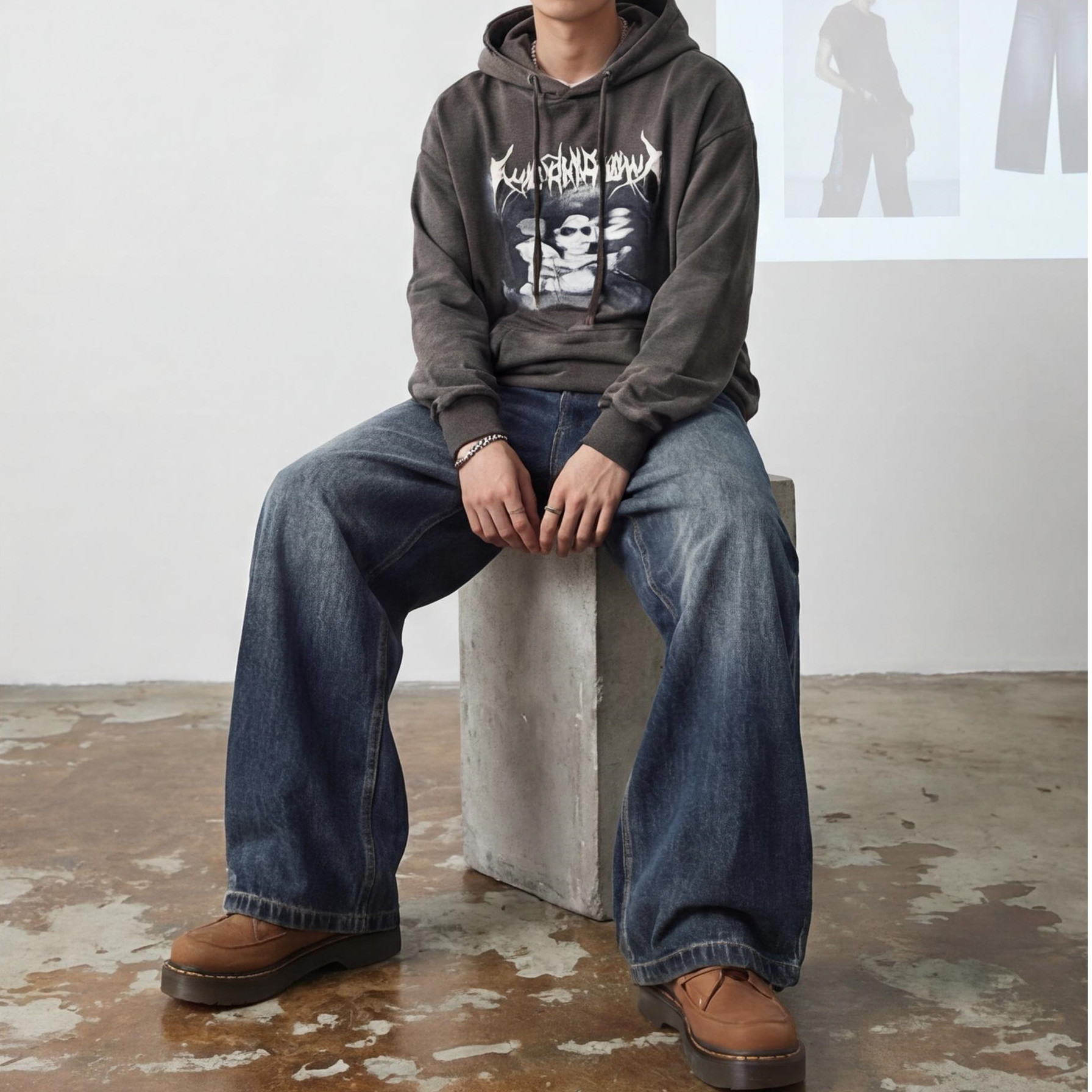 妈个鸡妈MGJM复古水洗做旧猫须直筒裤阔腿牛仔裤男女美式街头宽松,男装,牛仔裤,淘宝优惠券,粉丝福利购,淘宝优惠卷