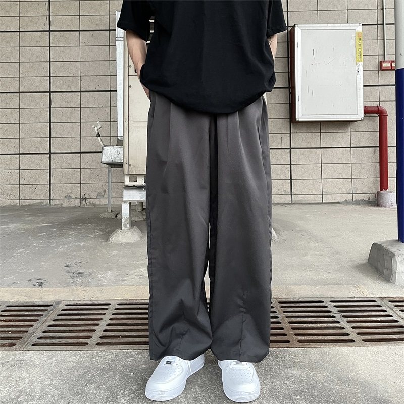 妈个鸡妈 ins日系复古阔腿直筒宽松裤子休闲裤夏季显瘦长裤男女潮