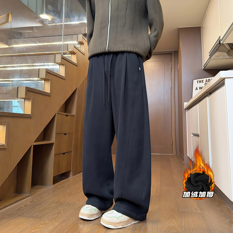 大码冬季保暖奥粒绒弯刀卫裤宽松