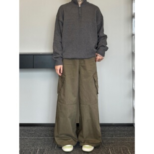 妈个鸡妈MGJM美式高街hippop大阔腿工装裤宽松拖地休闲裤男女裤子