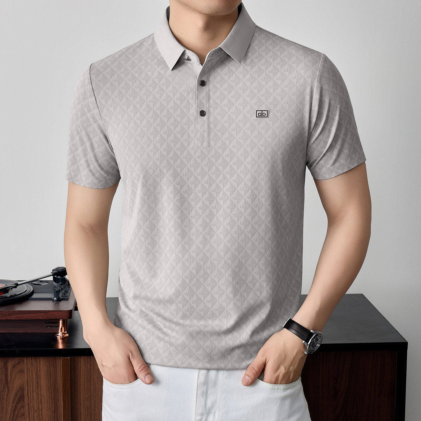 高端老钱风polo衫男士短袖T恤2026新款夏季薄款翻领半袖上衣男款