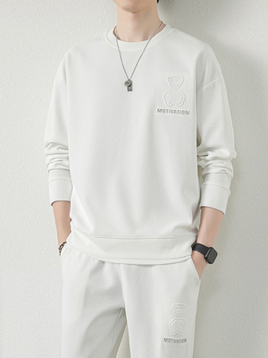 高端卫衣卫裤运动休闲套装男士秋冬季2025新款套头上衣男装两件套