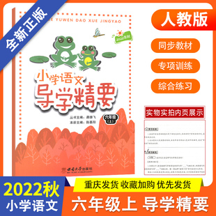 【正版2024秋】导学精要 小学语文六年级上册RJ人教版 6年级上册教材同步练习基础梳理复习巩固天天练作业本辅导作业本