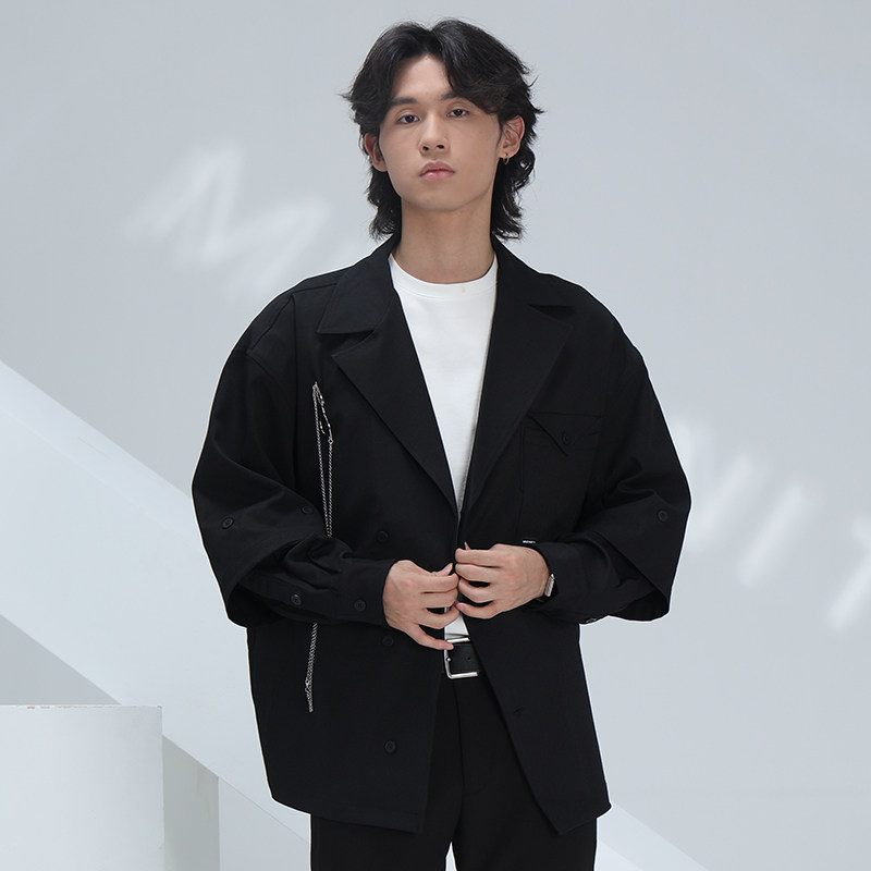 minfinity男夏季可拆袖西服夹克