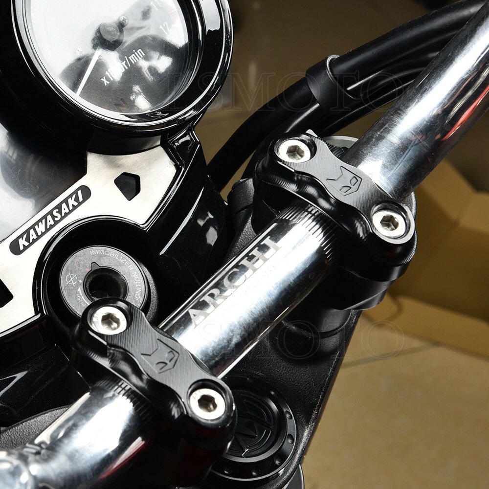 适用川崎Z900RS 18-26年改装分体款车把压盖码 铝合金手把固定盖