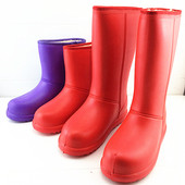 冬季 男防滑厚底加绒雨靴轻便一体保暖雨鞋 新款 女高筒泡沫棉防水鞋