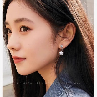 陷入我们 星星耳环感银针耳钉女百搭耳饰 热恋刘浩存徐栀同款