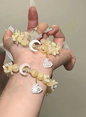 金桂飘香~中秋限定 桂兔望月串珠手链女2024新中式小众学生党