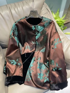 外套0925 老缎宋锦蜀锦桑蚕丝上衣长袖 私信询价 香云纱新中式
